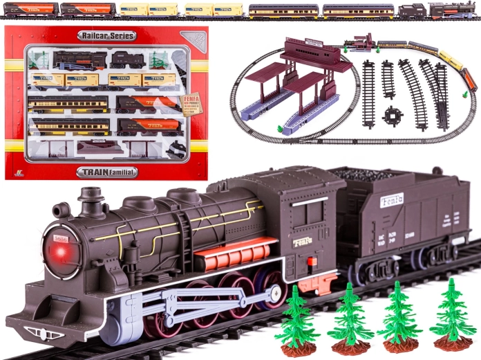 Elektryczna kolejka Fenfa z 7 wagonami i stacją, 1:87