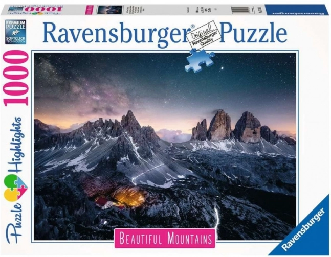 Puzzle Trzech Wież Dolomitów 1000 elementów Ravensburger