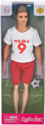 Defa Lucy lalka piłkarka w stroju Polska z piłką 30 cm - 1 sztuka