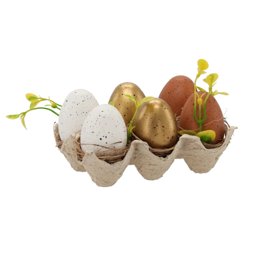 Zestaw wielkanocnych jajek w pastelowych kolorach 6 cm – 6 szt.