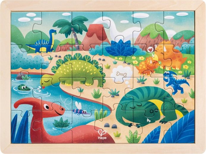 Puzzle z dinozaurami do kolorowania