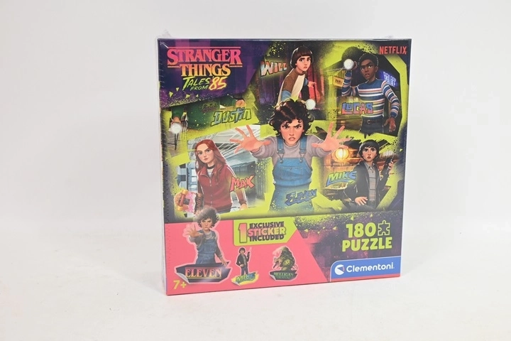 Puzzle Clementoni Stranger Things 180 elementów w kwadratowym pudełku