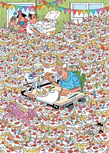 JUMBO puzzle Jan van Haasteren Expert: Hurra, Jan świętuje 90 lat! 500 elementów