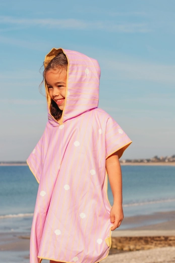Quut dziecięce ponczo plażowe Banana pink