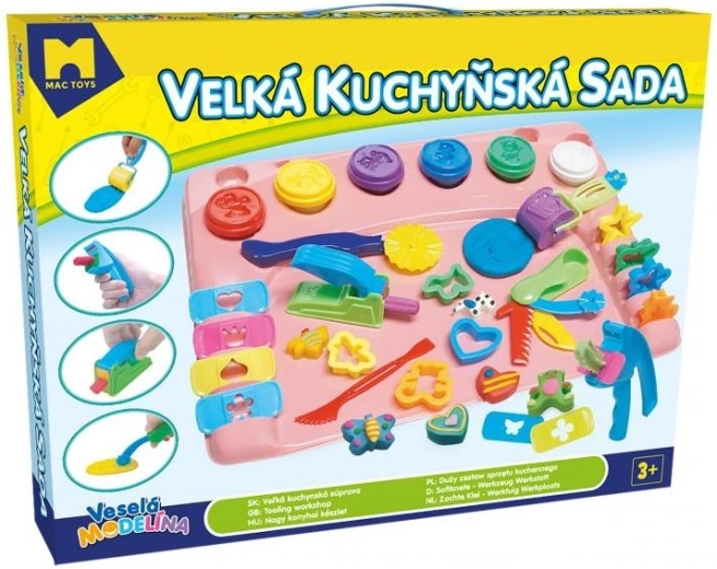 Mac Toys duży zestaw kuchenny z podkładką, różowy