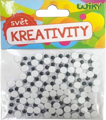 Małe ruchome oczy do dekoracji 7 mm