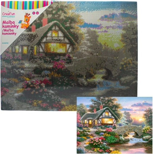 Malowanie diamentowe – magiczny ogródek 40 × 50 cm