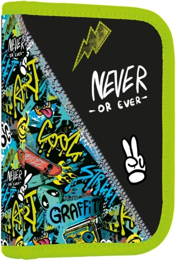 Piórnik szkolny z 2 klapkami Funny Boy, pusty