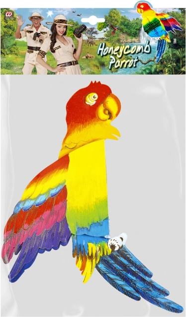 Zawieszana dekoracja papuga 38 cm