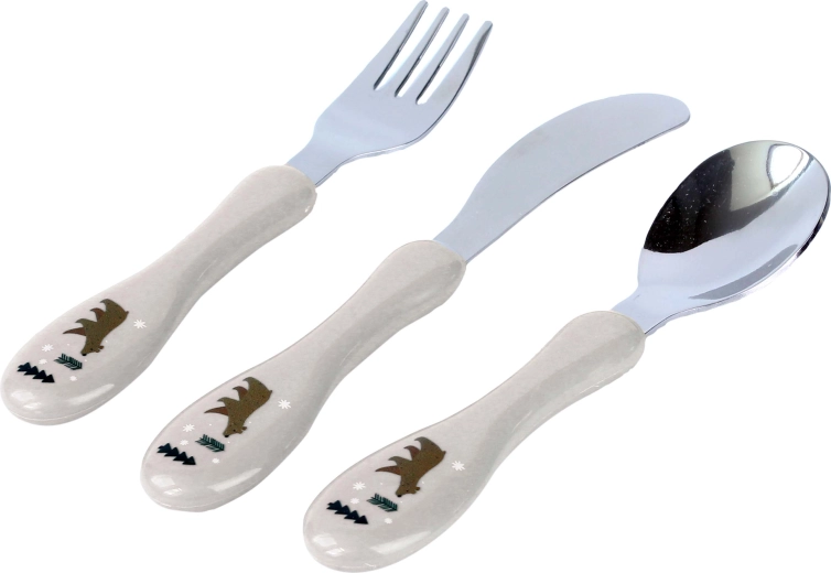 Zestaw dziecięcych sztućców Kitchisimo 3 szt. miś