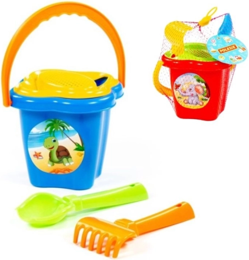 Zestaw do piasku z wiaderkiem w kształcie kwiatu – średni