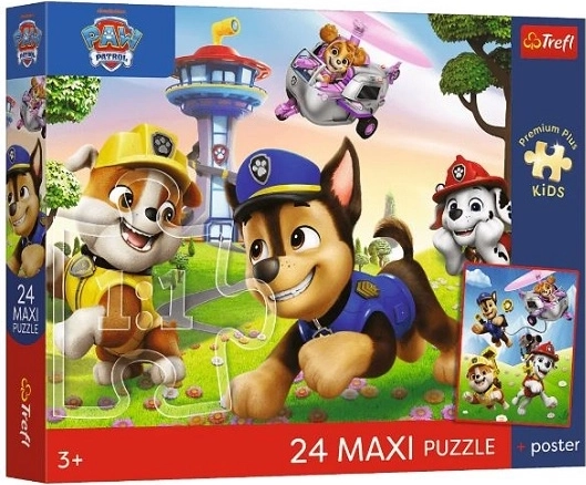 Trefl maxi puzzle 24 elementy Psi Patrol Wesoły spacer + plakat