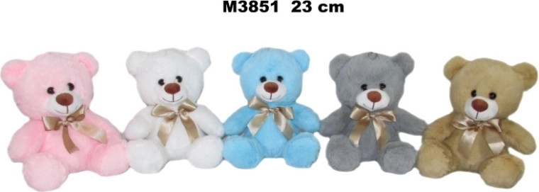 Pluszowy miś 23 cm z kokardą