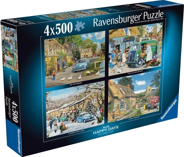 Puzzle Ravensburger Happy Days: Życie na wsi 4×500 elementów