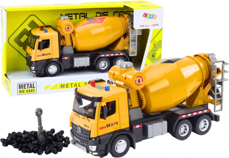 Betoniarka samochodowa żółta Światła i dźwięki napęd