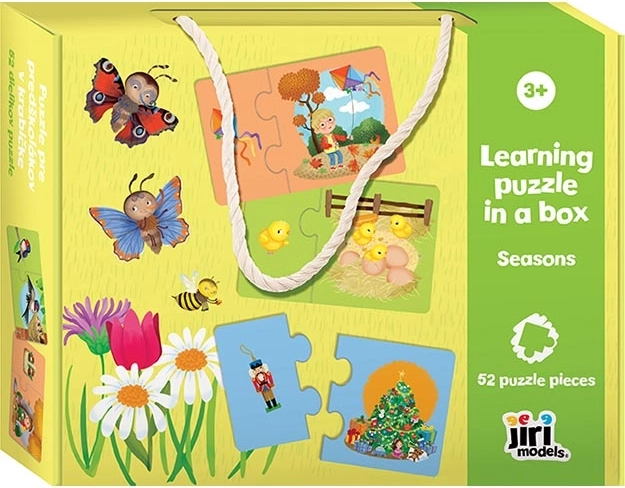 Puzzle dla przedszkolaków w pudełku – pory roku