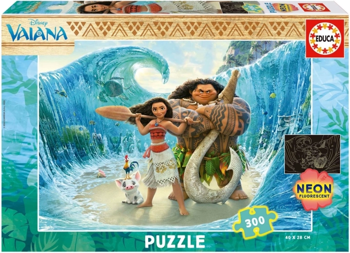 EDUCA świecące puzzle Odważna Vaiana 300 elementów