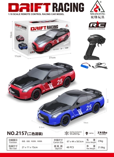 Zdalnie sterowany samochód do driftu Racing 25 niebieski 1:18