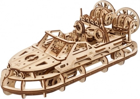 Ugears ratunkowy poduszkowiec – drewniane mechaniczne puzzle 3D