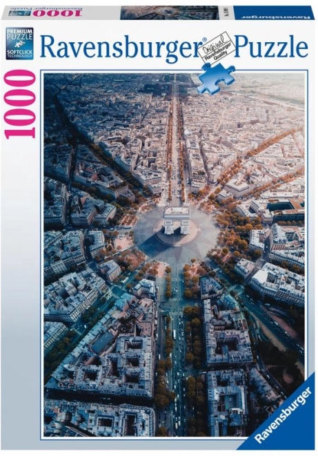 Puzzle Ravensburger „Paryż z lotu ptaka” 1000 elementów