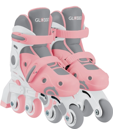 Dziecięce rolki inline Globber 2w1 Learning Skates pastelowy róż 30–33