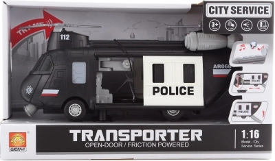 Policyjny helikopter ze światłem i dźwiękiem