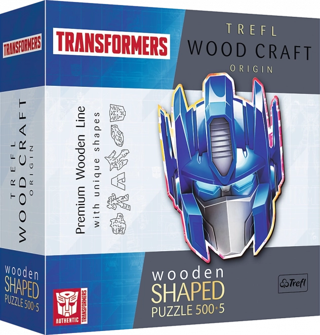 Drewniane dwustronne puzzle TREFL Wood Craft Origin Transformers Optimus Prime, 505 elementów