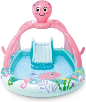 Nadmuchiwane centrum zabaw Ośmiornica z natryskiem wodnym i zjeżdżalnią