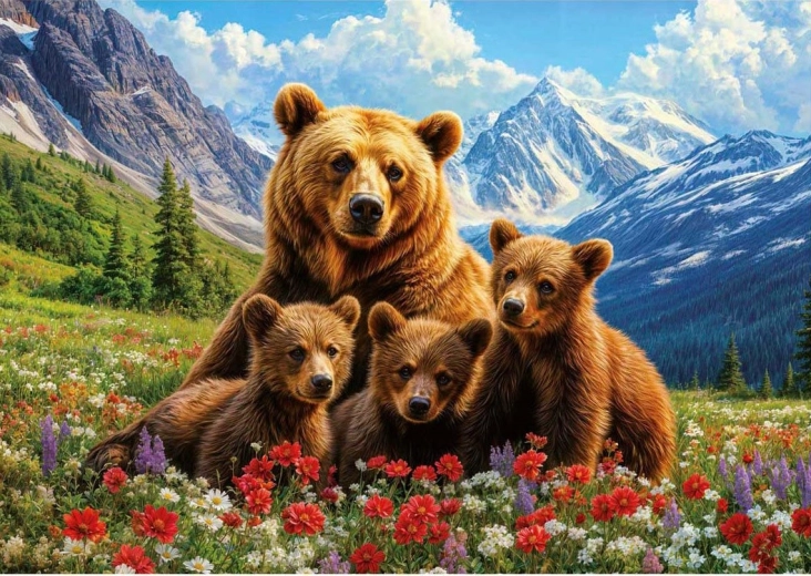 Puzzle Niedźwiedzie grizzly 1000 elementów