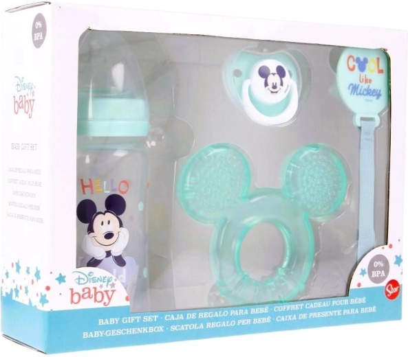 Niemowlęcy zestaw prezentowy Mickey – 4-elementowy