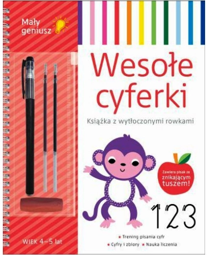 Mały geniusz Wesołe cyferki – książka z magicznym ścieralnym flamastrem