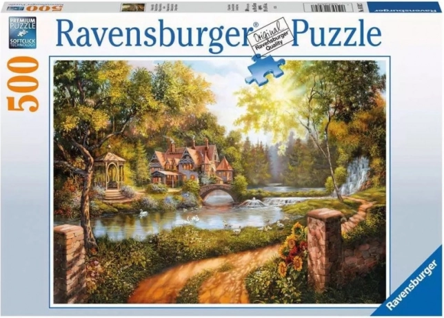 Ravensburger puzzle Chatka nad rzeką 500 elementów