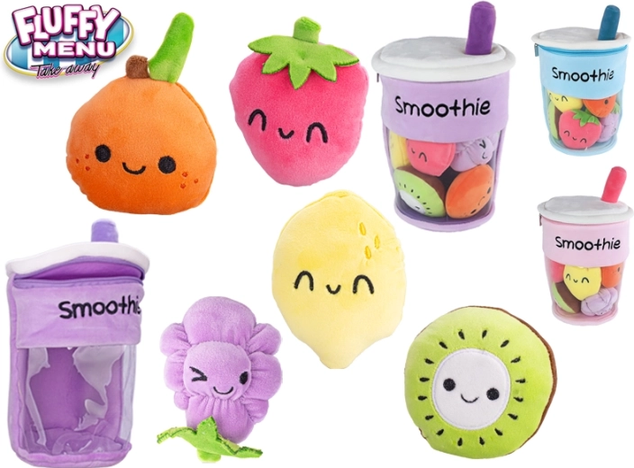 Pluszowy kubek smoothie z owocami 33 cm – Fluffy Menu