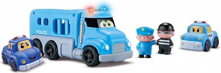 Policyjne auta z efektami - zestaw 4 szt.