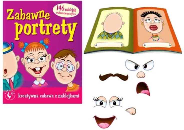 Zabawne portrety – kreatywna książka z naklejkami