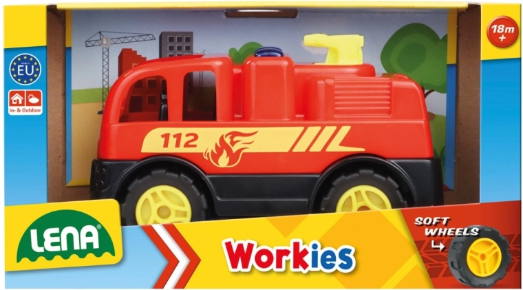 LENA Workies wóz strażacki 12 cm