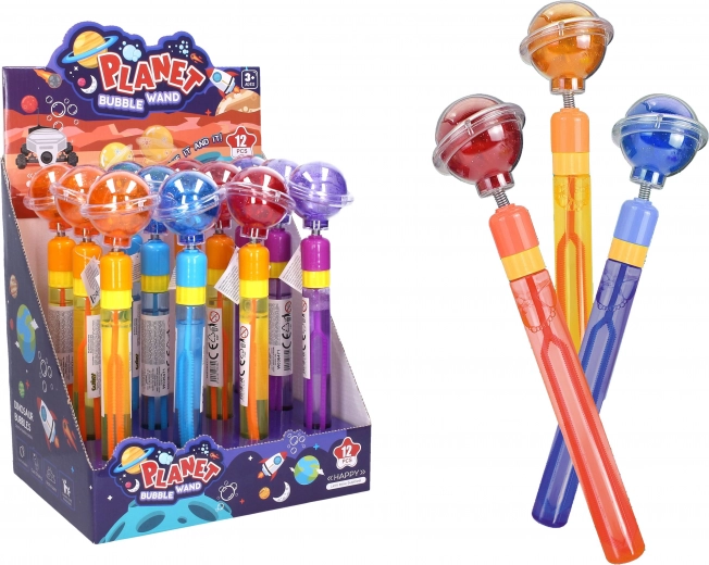 Świecący bąbelkowy płyn planeta, 70 ml, 28 cm