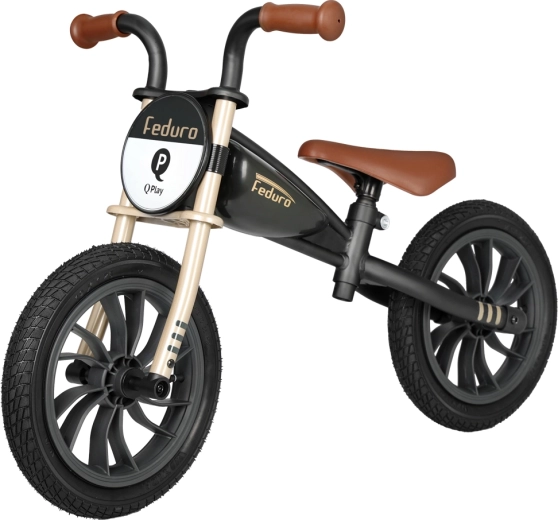 Rowerek biegowy QPLAY Feduro black/golden dla dzieci 3–6 lat