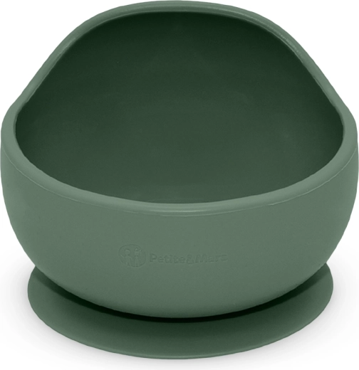 Silikonowa miska z przyssawką PETITE&MARS Take&Match Misty Green 360 ml