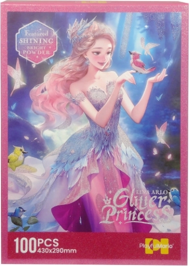 Dziecięce błyszczące puzzle 100 elementów