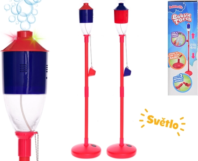 Stojąca wytwornica baniek w kształcie pochodni 132 cm
