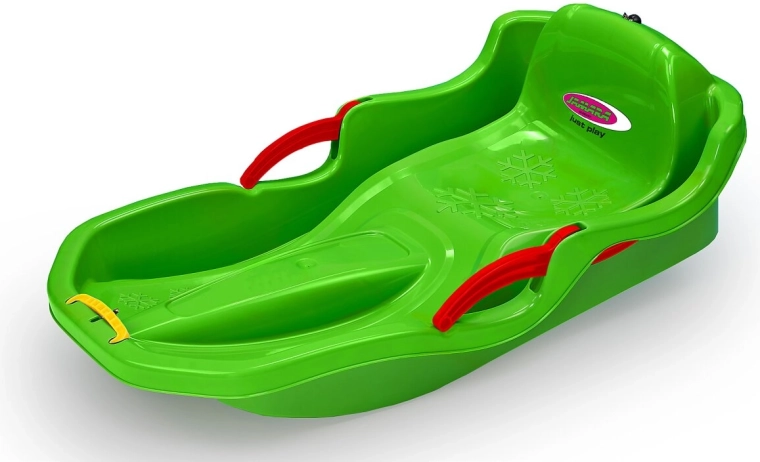 Sanie Snow Play Comfort 80 cm zielone z hamulcami ręcznymi