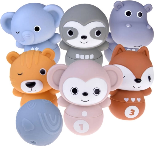 Dziecięca gra Kręgle ze zwierzątkami Zoo