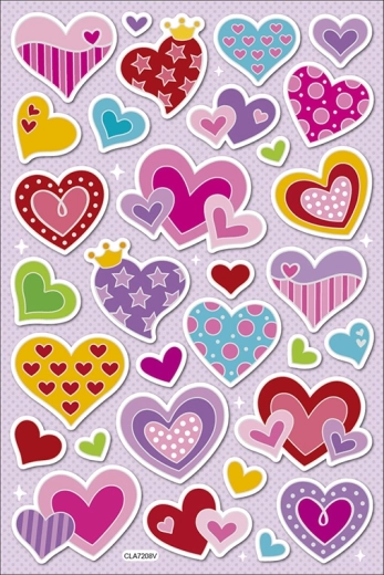 Naklejki serduszka 30 szt.
