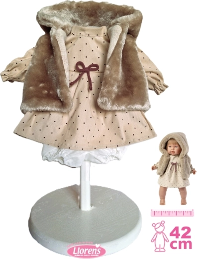 Llorens ubranko dla lalki 42 cm – zestaw 3‑częściowy