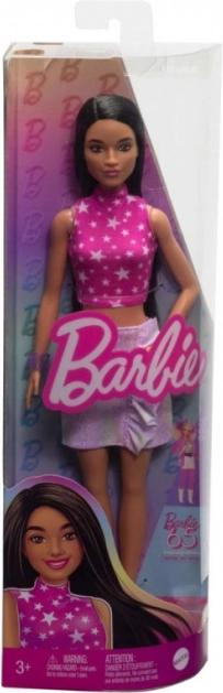 Barbie Fashionistas lalka w różowym topie w gwiazdy