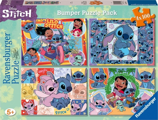 Puzzle Disney Stitch 4x100 elementów