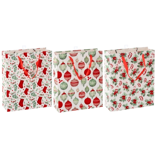 Świąteczna torebka prezentowa Świąteczne Symbole 30 × 42 × 12 cm