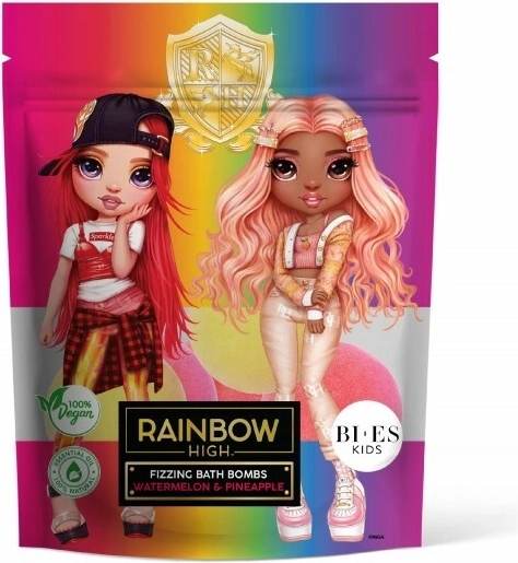 Musujące kule do kąpieli Rainbow High arbuz i ananas 6×55 g