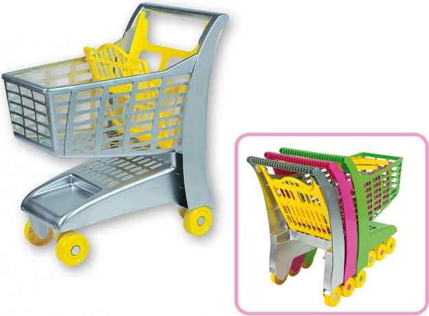 Wózek na zakupy z siedzeniem szary
